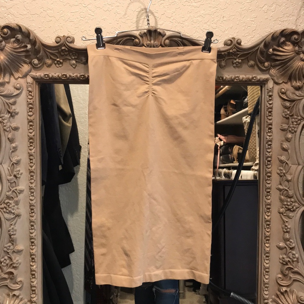 4/$25 nude bodycon shapeware mini dress slip